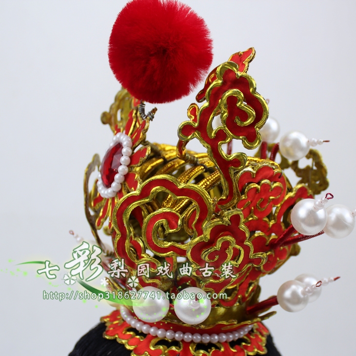 七彩梨园新款戏曲古装京剧影视剧红楼梦贾宝玉头饰均码紫金冠