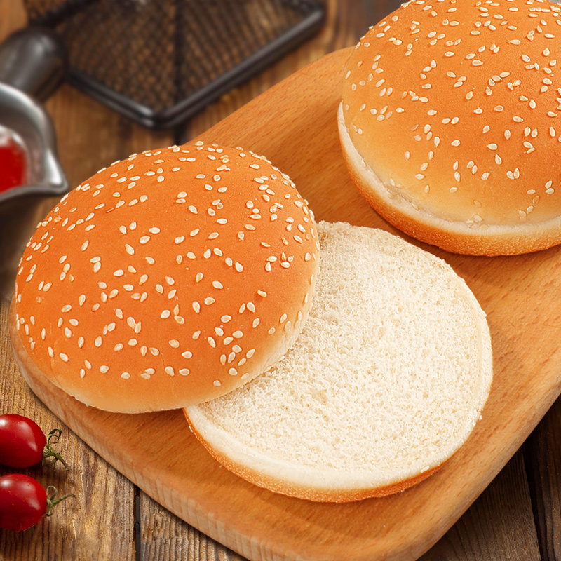 汉堡汉堡包家用商用面包胚皮家庭早餐半成品即食传统西式糕点