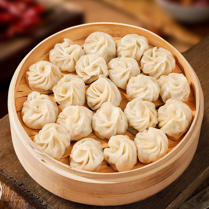 拇指生煎包网红早餐速食珍珠小笼包子橘子速冻食品包点