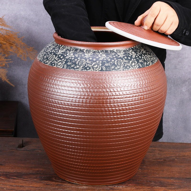 陶瓷面缸收纳物罐坛储泡菜水缸茶水面盆米缸米桶