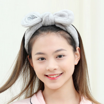 日韩成人洗脸毛绒小狗可爱女束发带