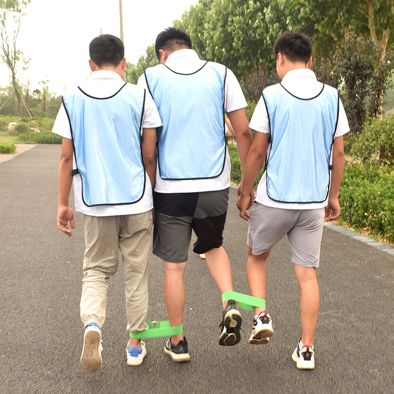 趣味运动会巨人道具两人三足魔术绑带三人四足感统训练器材