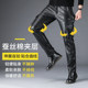 Leather pants men's 2020 new suede waterproof windproof plus velvet thickened PU motorcycle loose assault pants overalls Leather pants men's 2020 new suede waterproof windproof plus velvet thickened PU motorcycle loose assault pants overalls