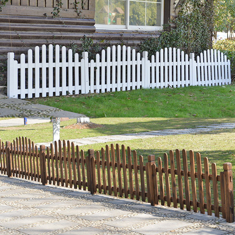 户外实木花栅栏小围栏花坛草坪护栏室外庭院装饰防腐木隔断小篱笆