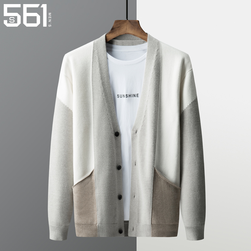 春秋季2021针织衫开衫男士韩版日系宽松慵懒风毛衣外套外穿男上衣
