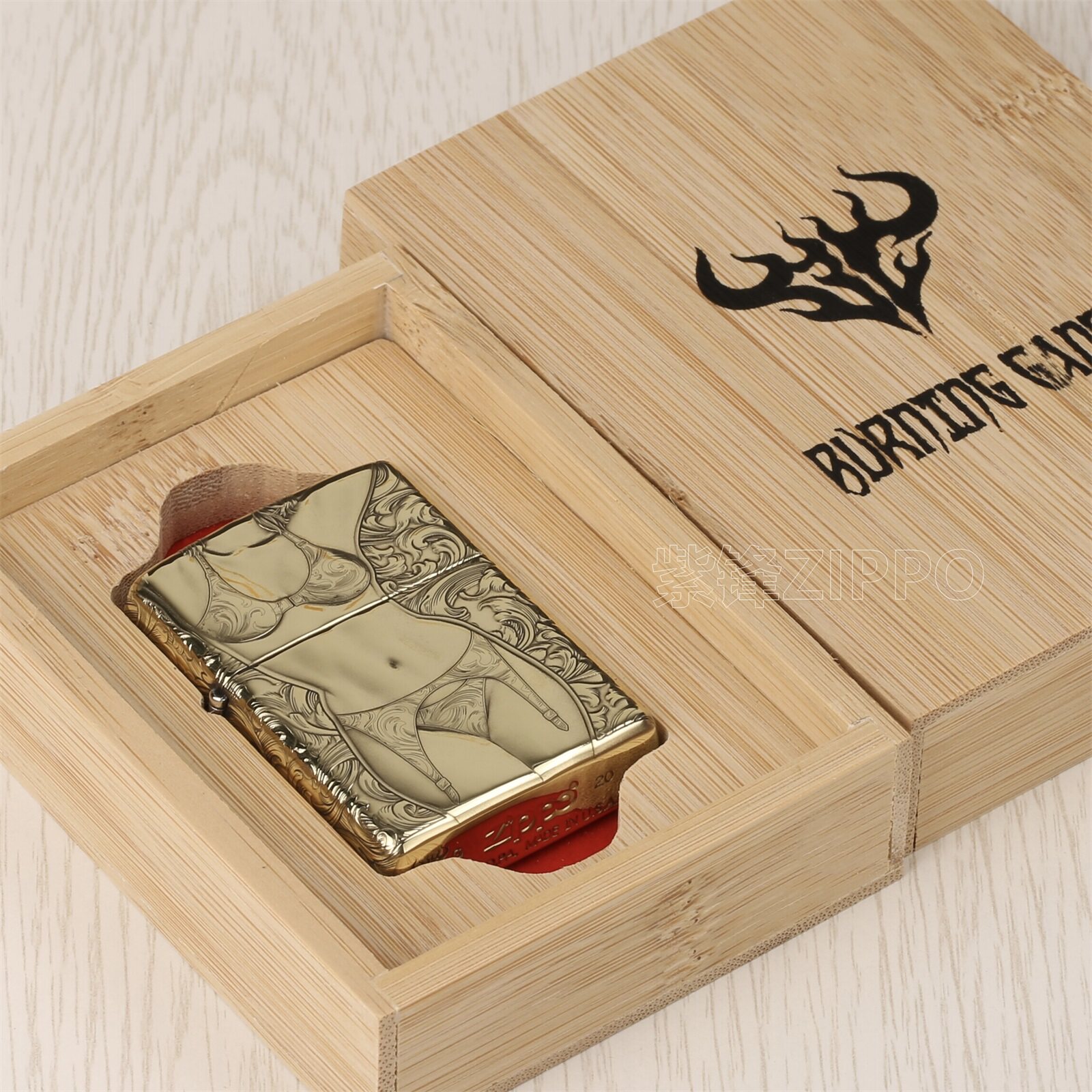 zippo防风打火机蚊版蚊子比基尼女郎内衣纯铜纯银zippo