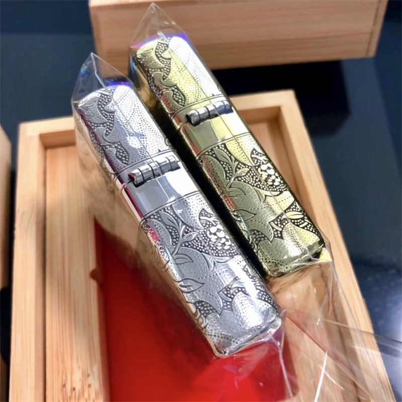 zippo防风打火机蚊版新品纯铜纯银平静之花唯美zippo