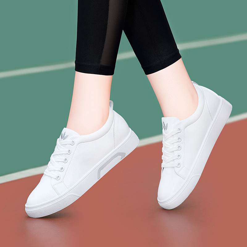 真皮小白鞋2021新款女鞋秋款白鞋女秋冬春秋百搭运动女士休闲板鞋