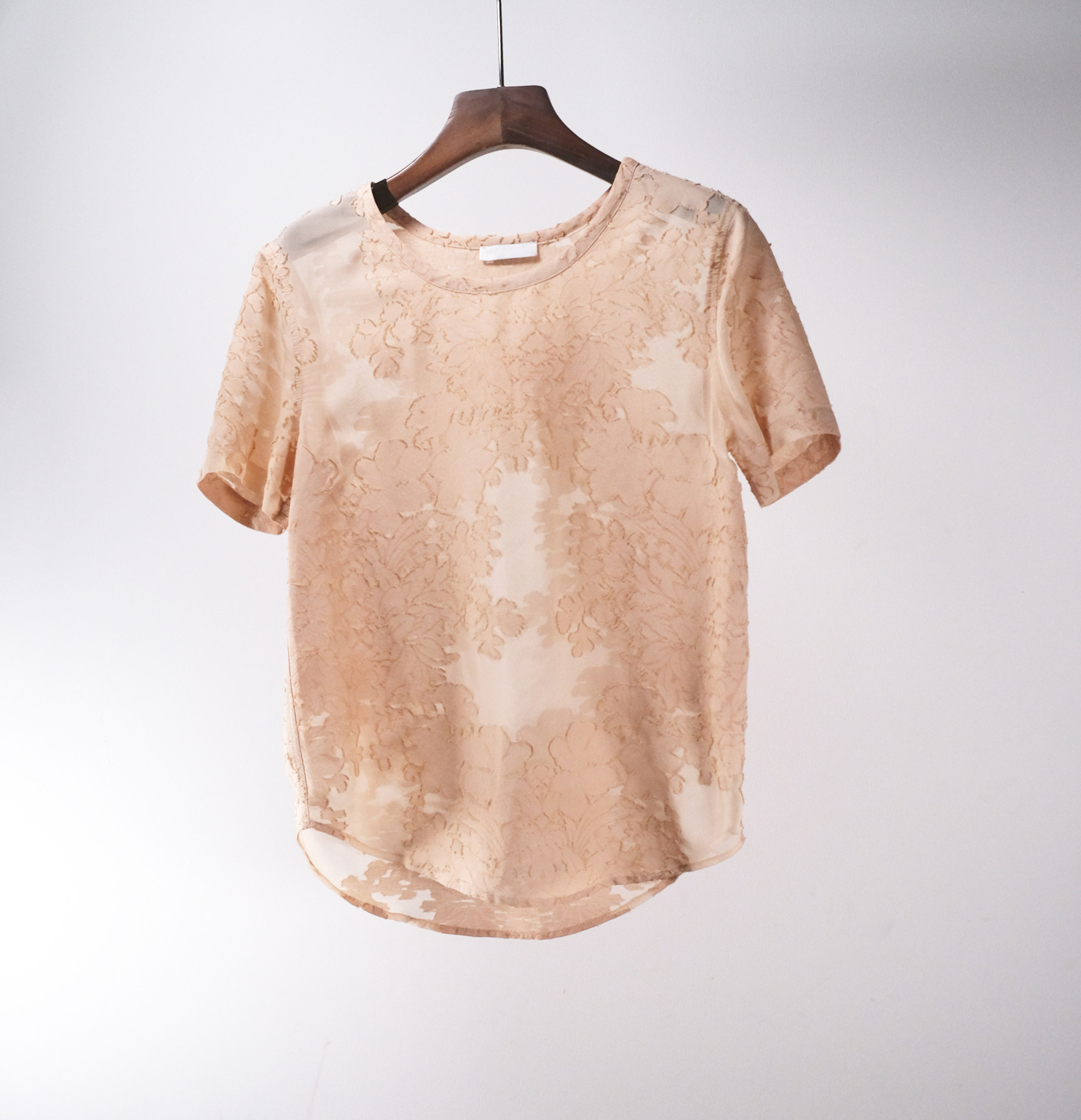 衬衫真丝北美大师丝绵提花立体烂花工艺蜜瓜衬衫