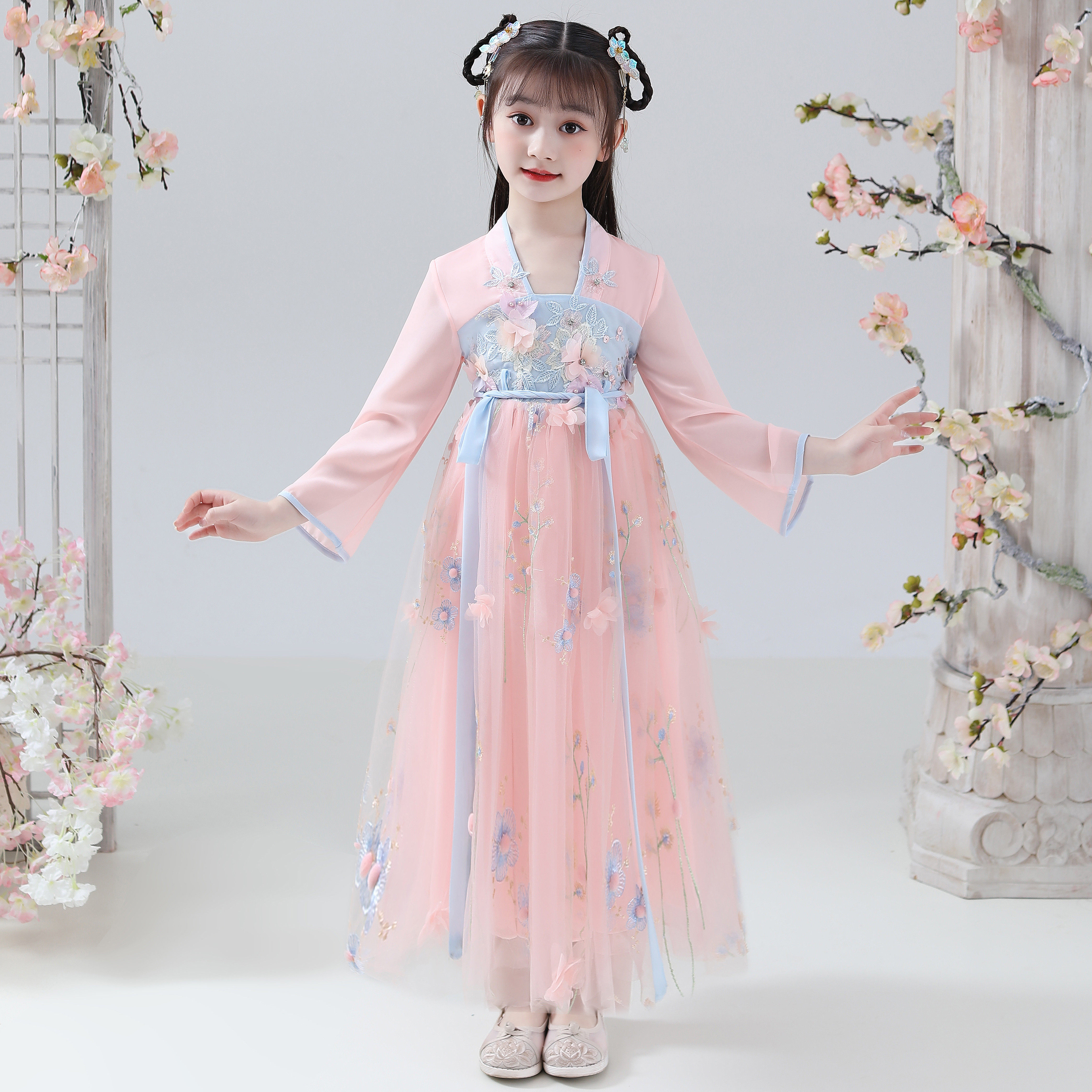 汉服女童中国国风古装襦裙超仙女孩公主洋气唐装