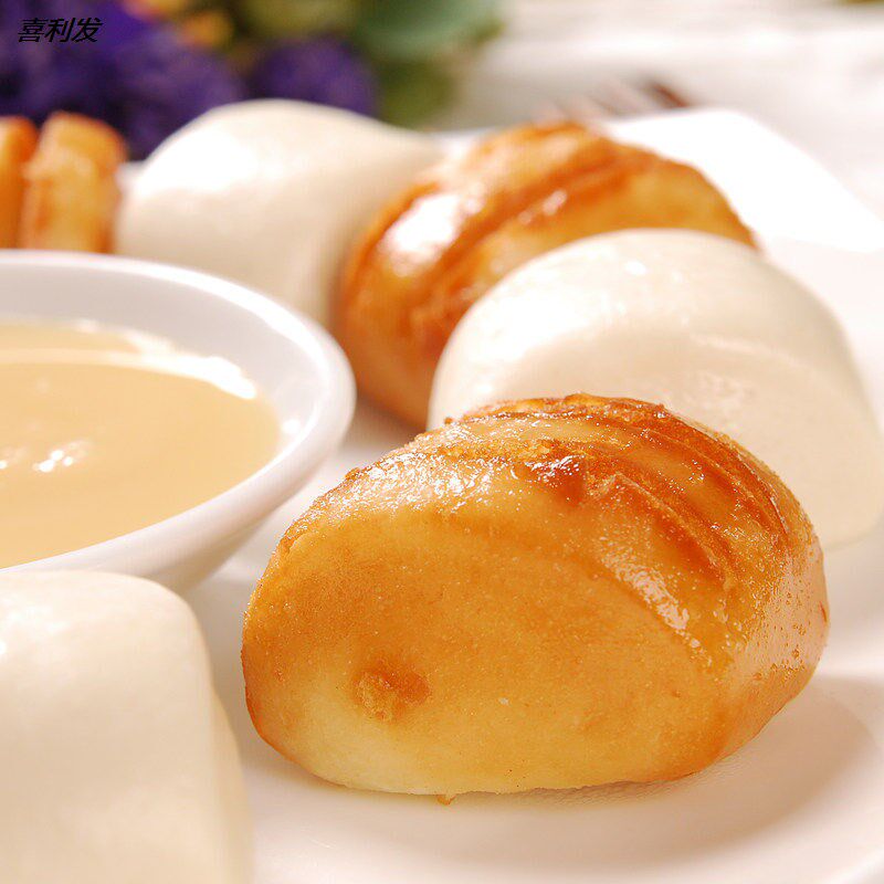 奶油小馒头儿童营养早餐小吃糕点速冻食品油炸金银包点