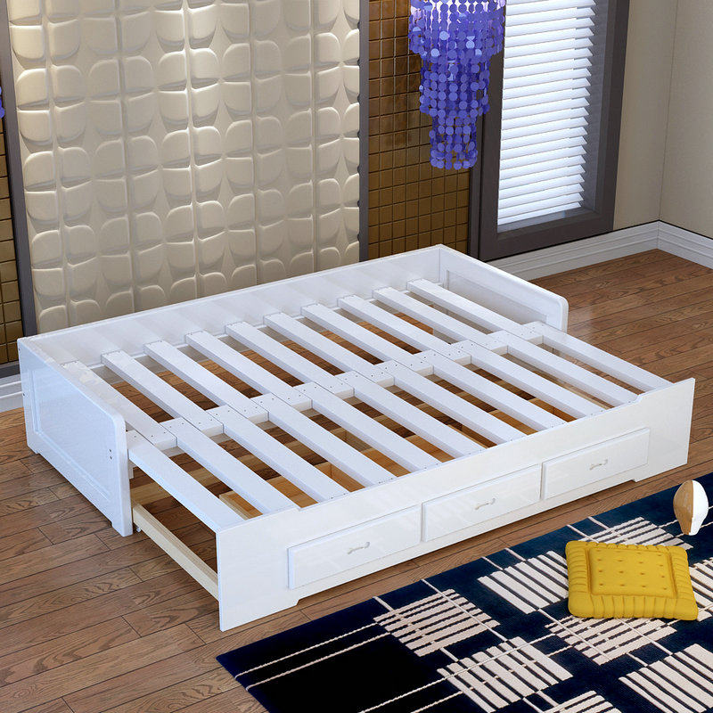 沙发实木床小户型坐卧两用多功能双人可折叠1.5米沙发床