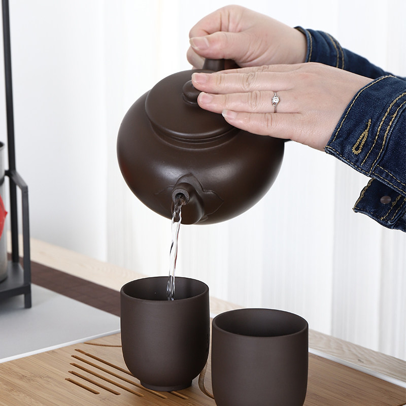 宜兴紫砂功夫功夫茶茶具大号长嘴泡茶茶壶大容量带过功夫茶具