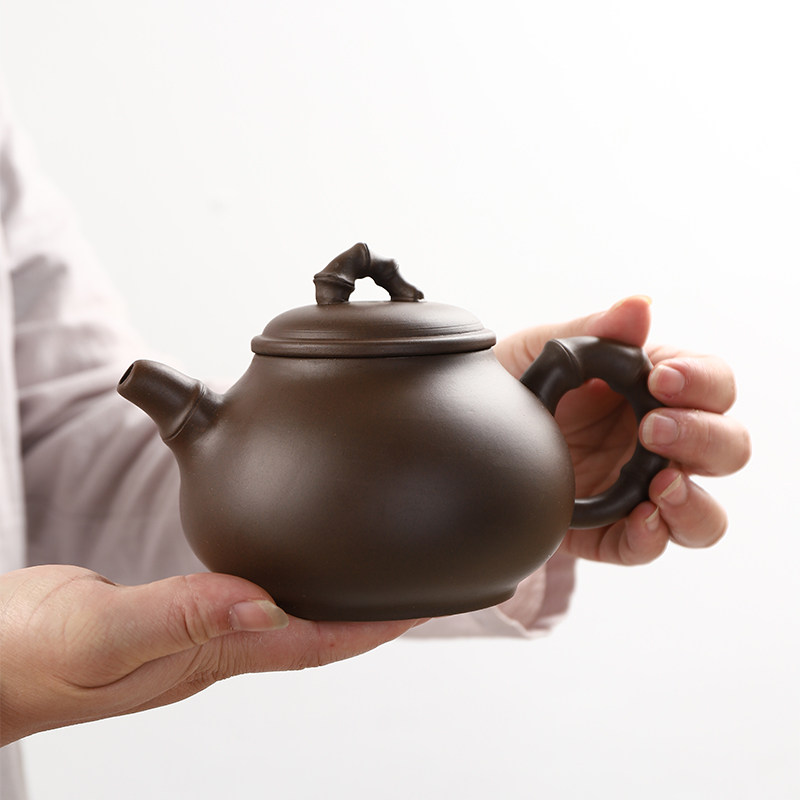宜兴大号壶侧把长嘴防古壶紫泥茶壶宜兴紫砂泡茶茶具茶壶