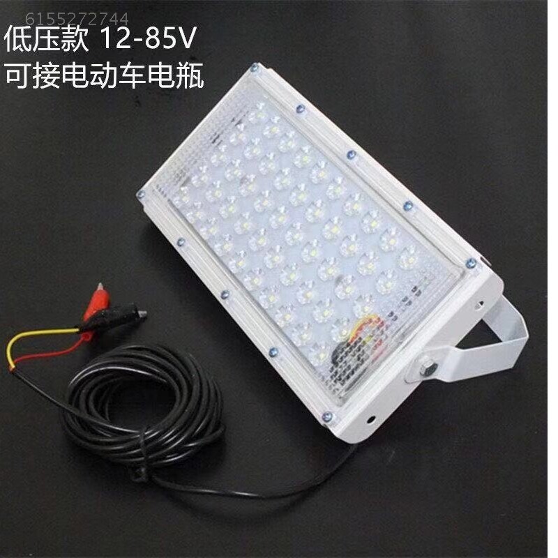 led夜市电瓶12v24v36v48v60v220v直流摆地摊应急电动车充口外接应急灯
