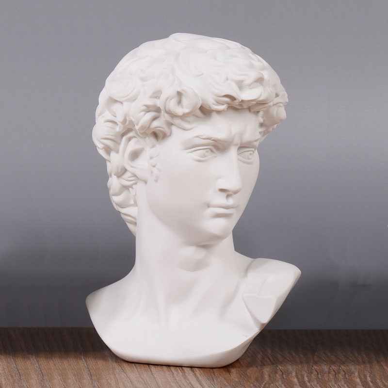 石膏大卫雕塑素描头像模型美术静物树脂摆件石膏像
