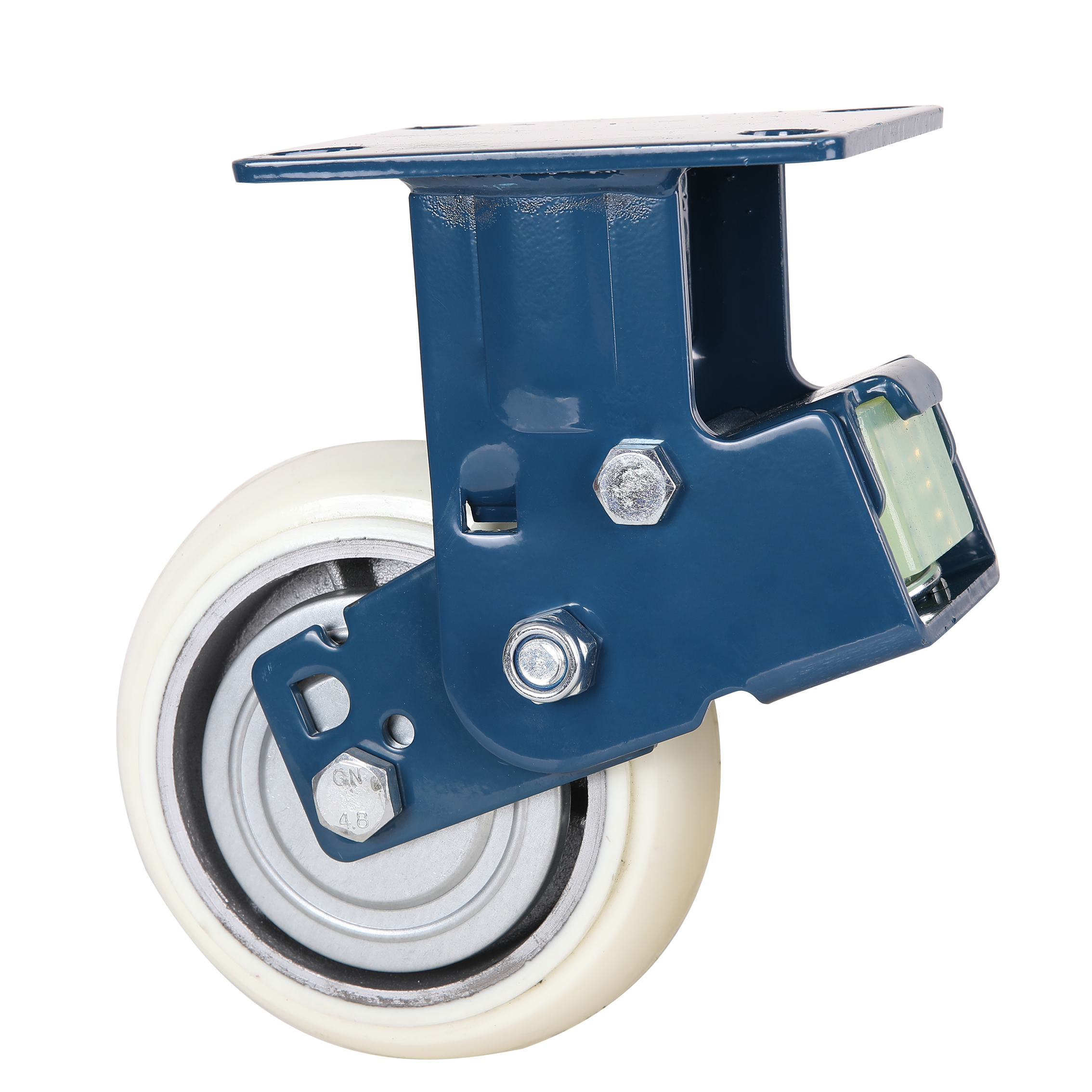 弹簧减震轮子台车万向弹性高弹性白色8寸6寸脚轮