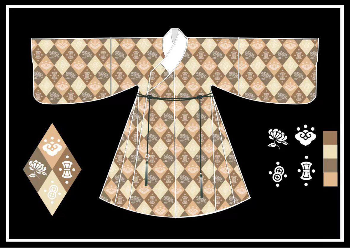 招财进宝水田纹明制大道袍印花舒适男女女款传统汉服定制