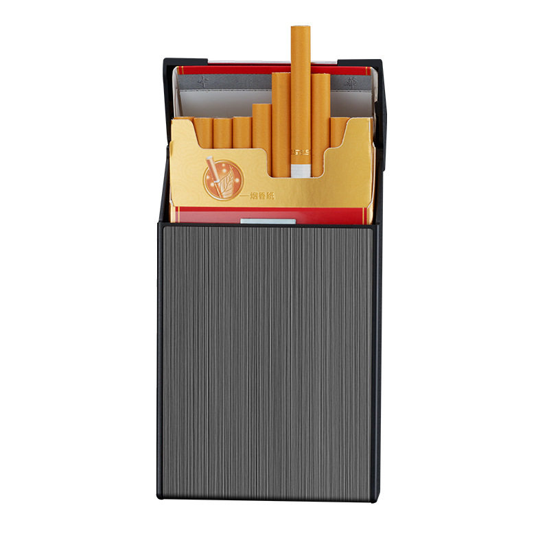 烟盒点烟器细烟支打火机一体式充电个性创意烟具打火机