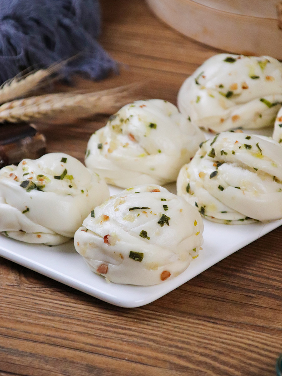 避风培根葱油花卷港式早茶早餐下午茶面点点心包点