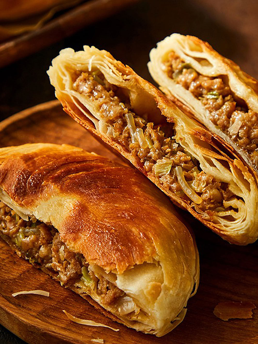 思念猪肉大葱牛肉腊汁肉饼酥皮馅饼油炸酥饼包点