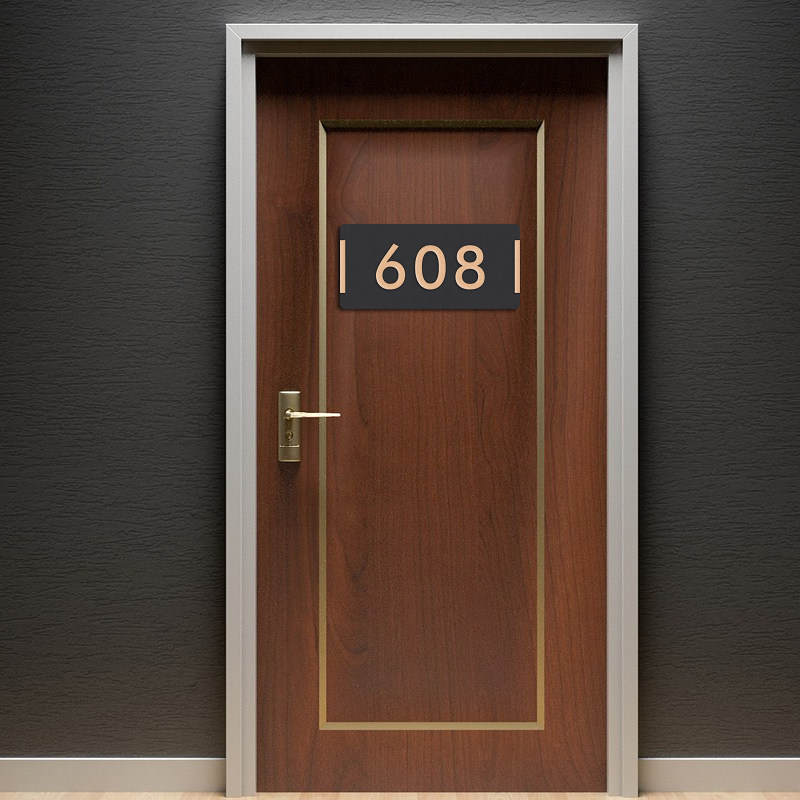 门牌宿舍贴挂宅门住宅家庭高档轻奢字贴号数标志牌