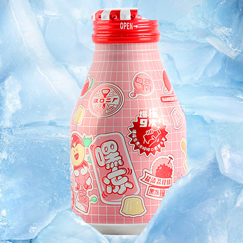 果冻网红汉口二厂嘿冻汽水海盐荔枝碳酸爆摇碳酸饮料