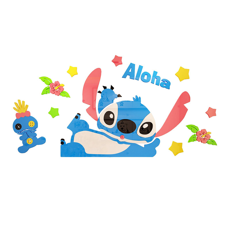 史迪仔墙面贴纸卧室装饰儿童房间布置网红红卡墙贴