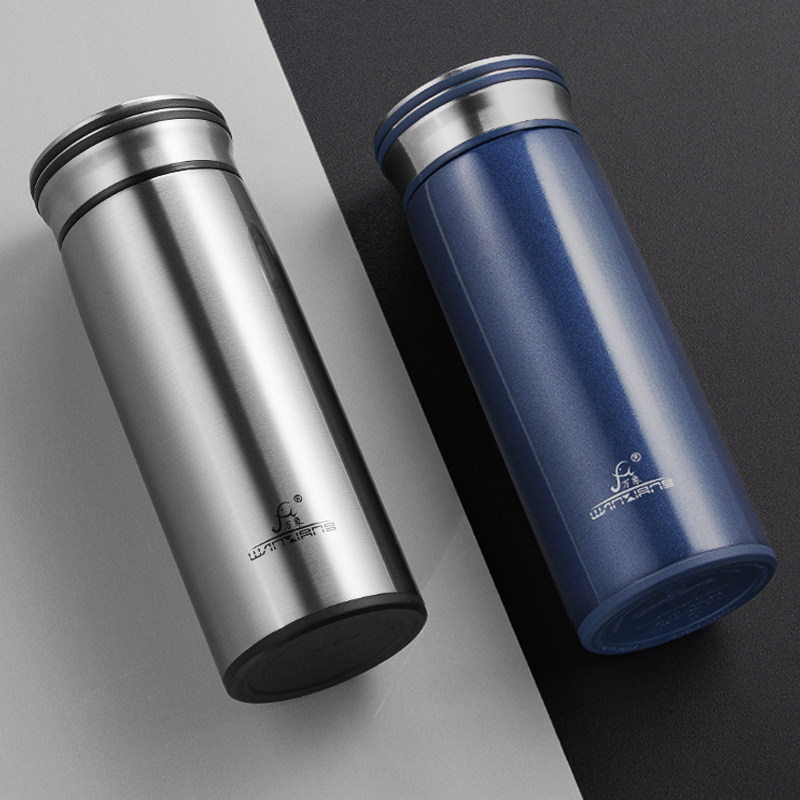 万象保温杯男士高档商务时尚水杯大容量不锈钢真空保温杯