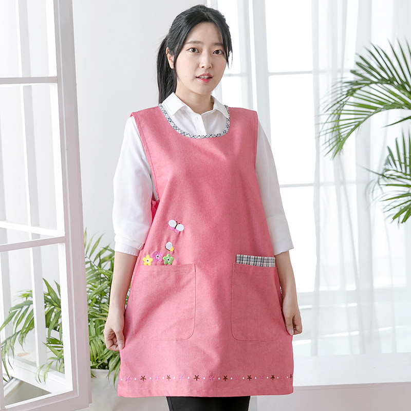 简约时尚背心围裙罩衣坎肩幼儿园卡通餐厅厨房围裙