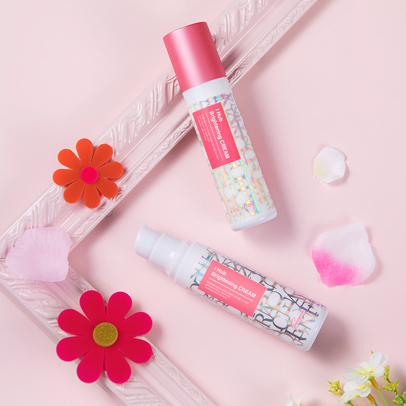 花妍丽花萃雪肌懒人霜自然面霜乳液美颜提亮肤色裸妆遮瑕学生清爽-mc