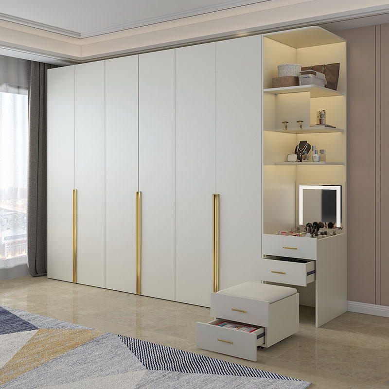 轻奢衣柜家用卧室二四四六现代简约柜子顶柜一体衣柜