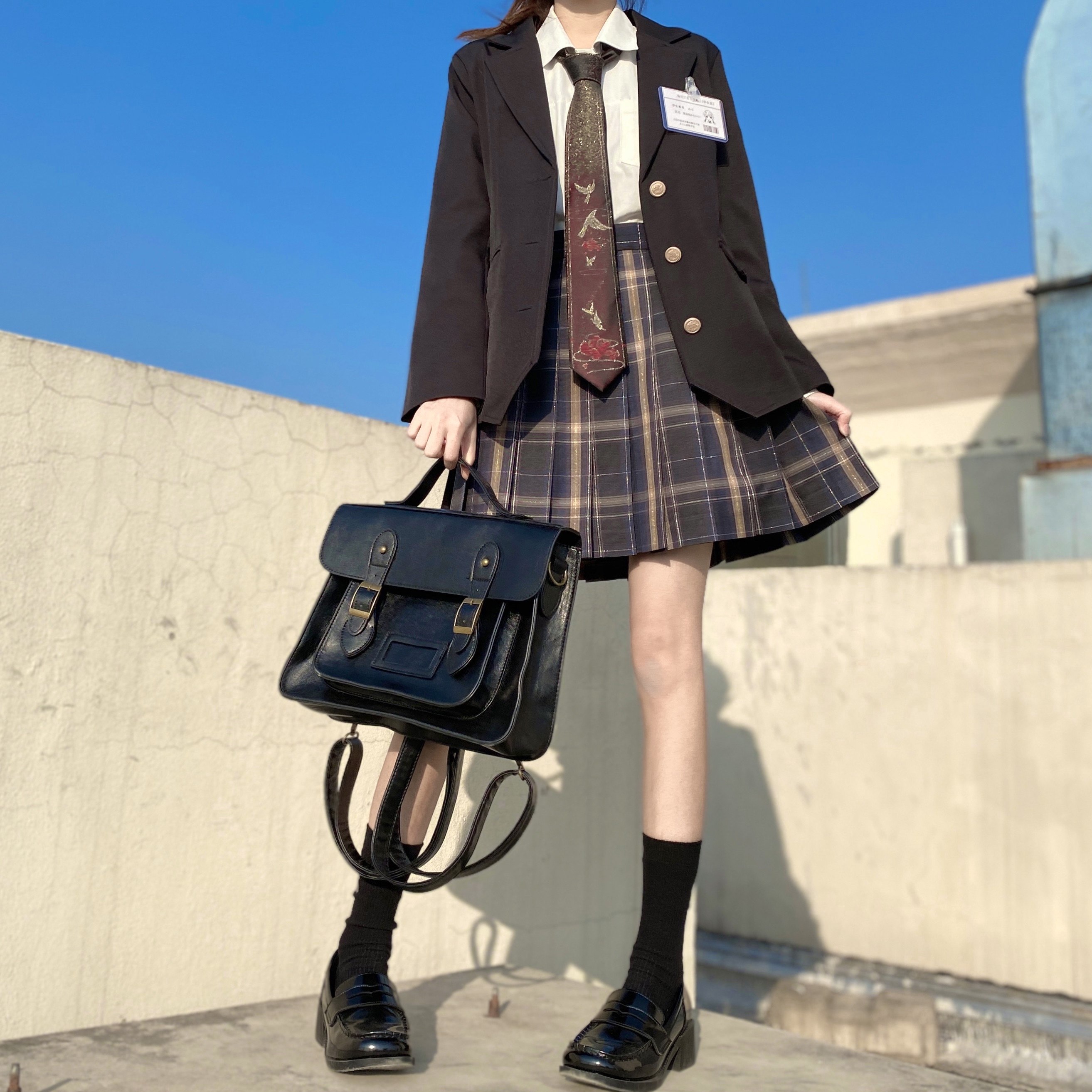 经典单肩斜挎背包双肩jk手提包学院邮差日韩女士包袋