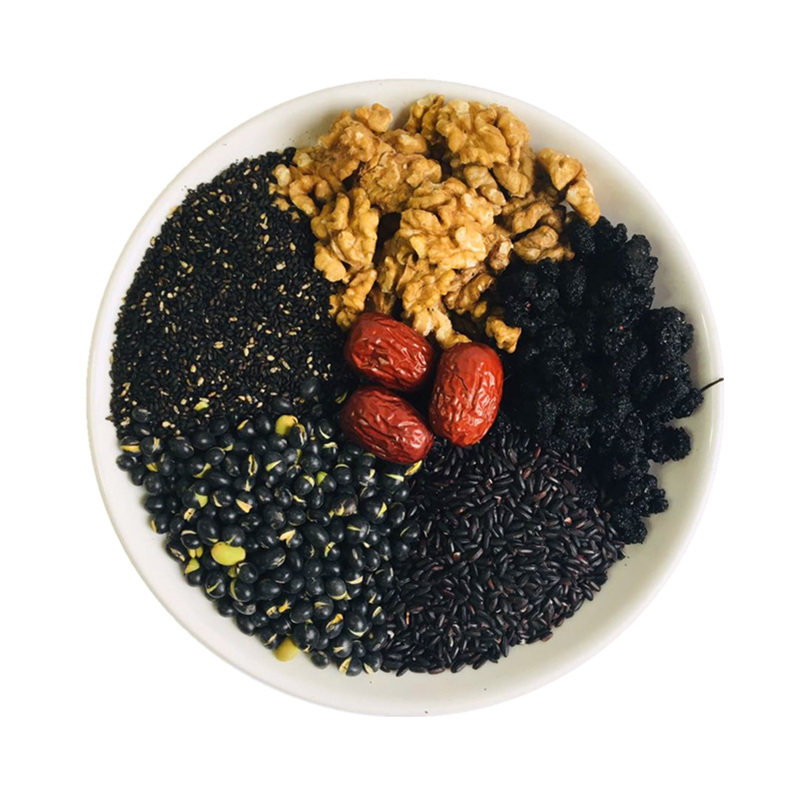 五黑粉黑芝麻核桃黑豆桑葚现磨现发五谷粗粮天然粉粉食品