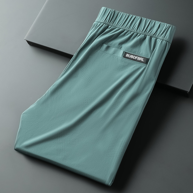 夏季2022新款轻奢口袋拉链运动裤男时尚百搭束脚速干休闲男士卫裤