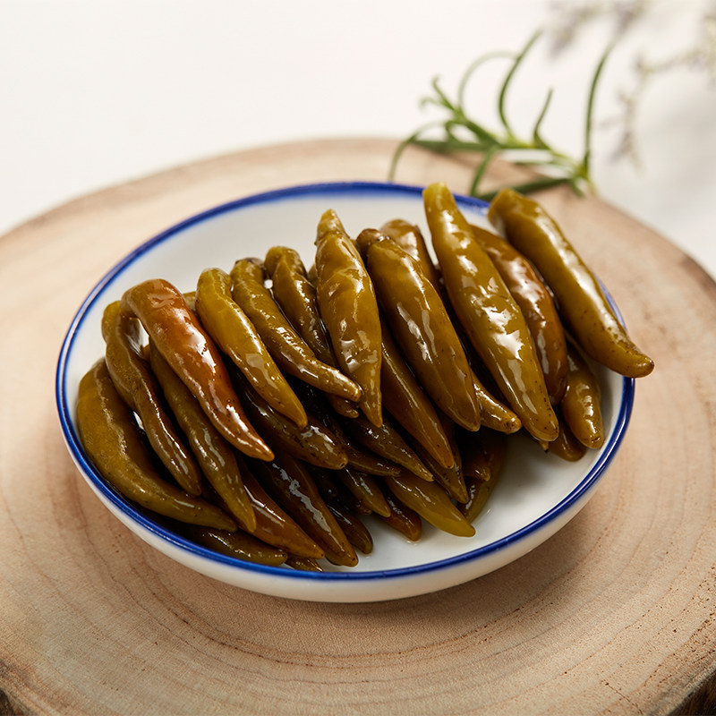 六必喝粥下酱菜咸菜开味青椒辣椒居盐290g小辣椒辣椒类调料