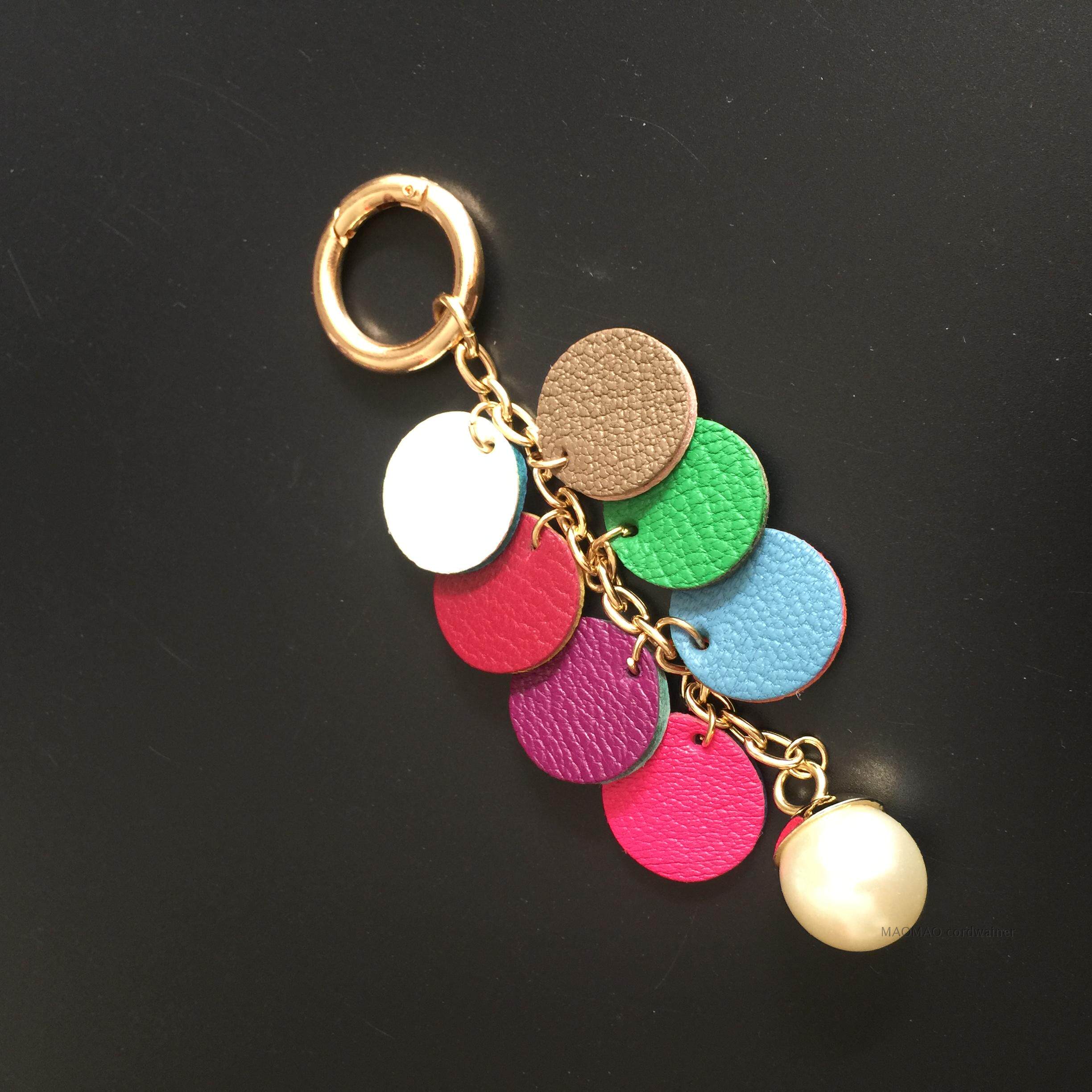 七夕新品 手工羊皮钥匙扣挂件 时尚包包挂饰配饰 饰品生日小礼品