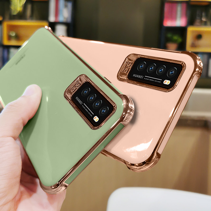 适用华为nova7pro手机机壳nvpr0电镀n0va7se硅胶手机保护套