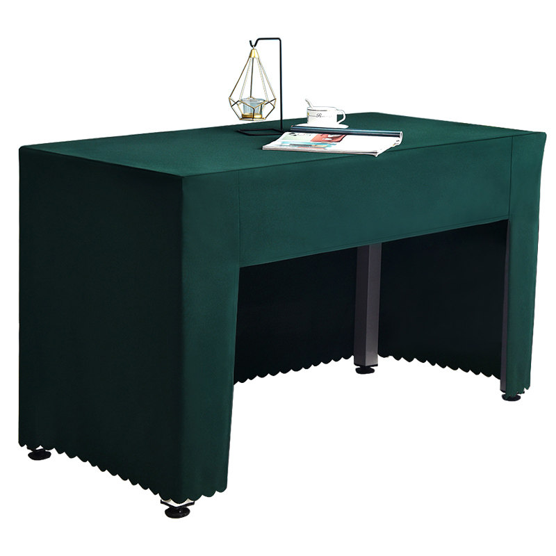 会议桌桌布定制长方形纯色地推台布办公室活动签到桌布