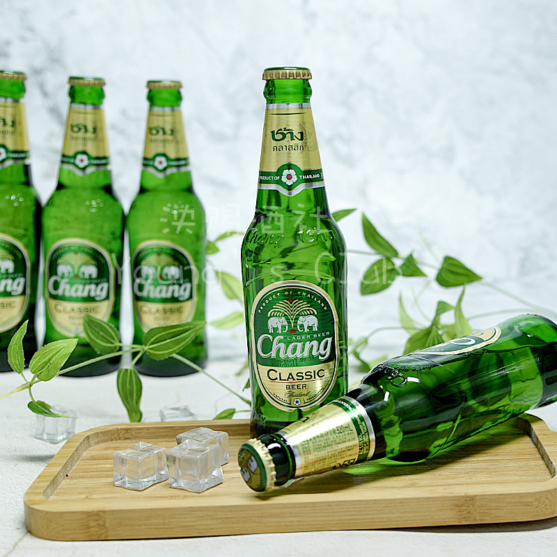 泰象啤酒24瓶整箱双象啤酒大象牌啤酒泰国原装进口chang
