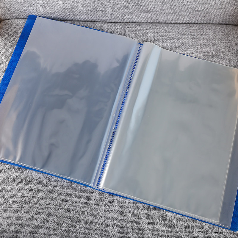 国誉a4文件夹插页袋透明多层学生办公用资料册60页40页20页档案夹