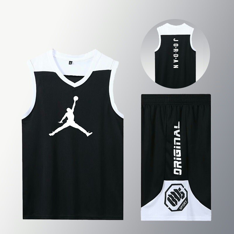 篮球aj飞人背心潮流男女比赛训练球衣团购篮球服