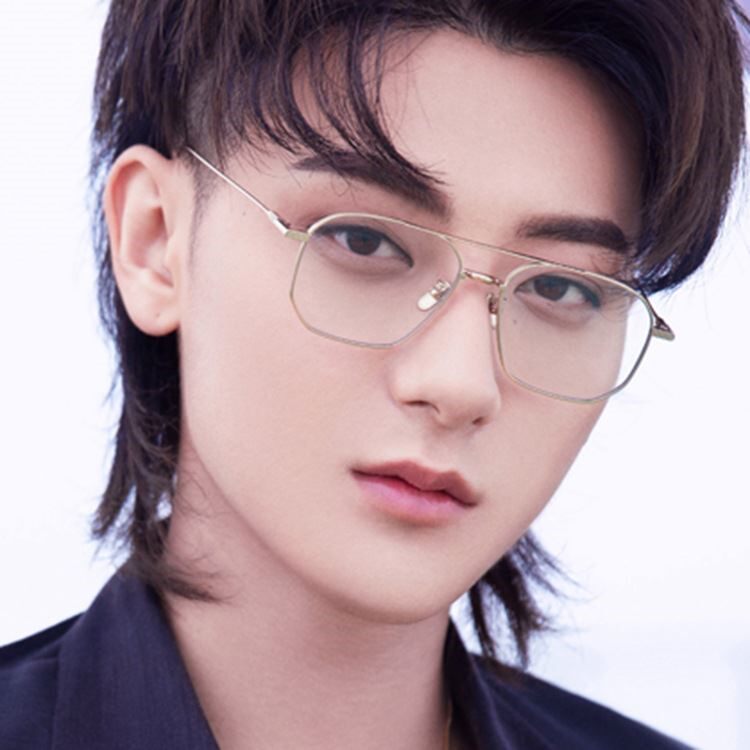 明星侦探张若昀同款金丝眼镜框架双梁太阳镜墨镜太阳眼镜