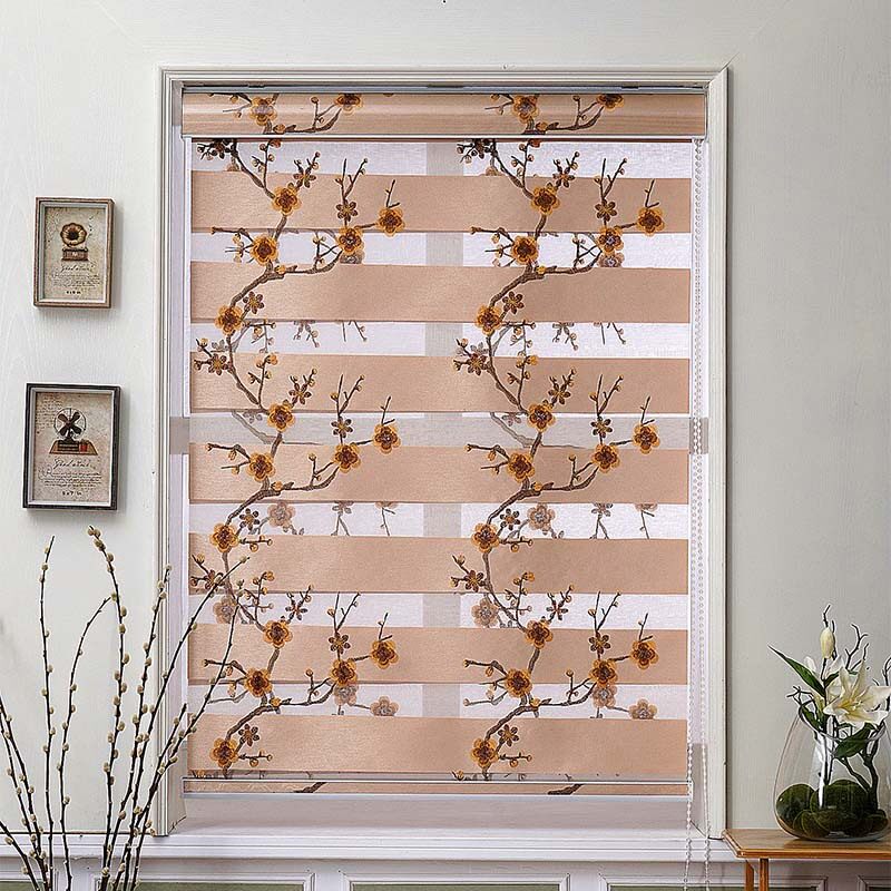 绣花窗帘卷帘手拉升降家用浴室卫生间卧室厨房卷帘