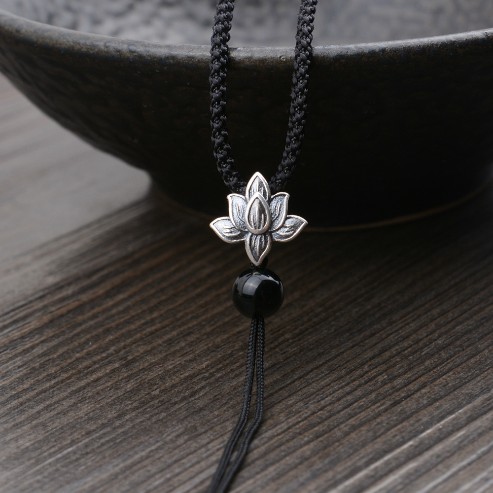 纯银手工编织项链翡翠挂坠绳子玉佩吊坠挂绳女绳