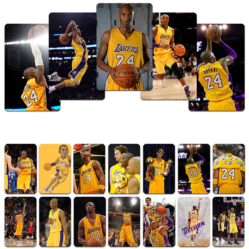 nba篮球明星科比卡贴定制学生饭卡公交卡高清水晶磨砂果冻diy定做