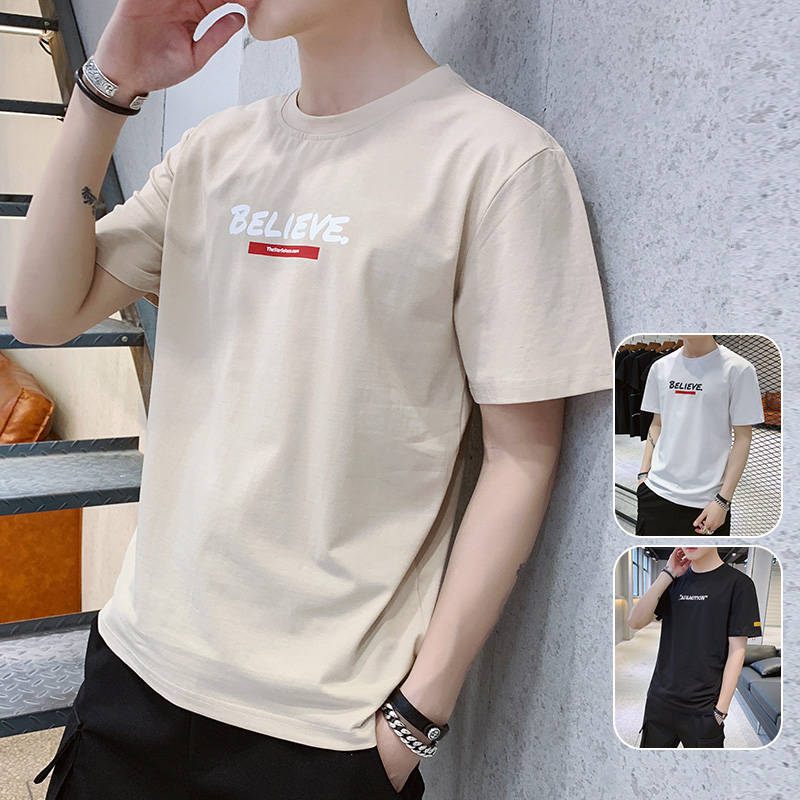 短袖t恤男士宽松潮流ins潮牌2021夏季新款体恤冰丝半袖上衣服男装