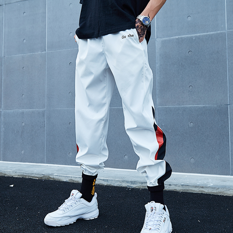2021春夏新款国潮ins韩版休闲运动裤男束脚裤嘻哈宽松情侣小脚裤