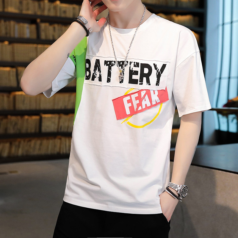 青少年潮流短袖t恤男12-15岁高中初中学生帅气男孩套装13大童夏装