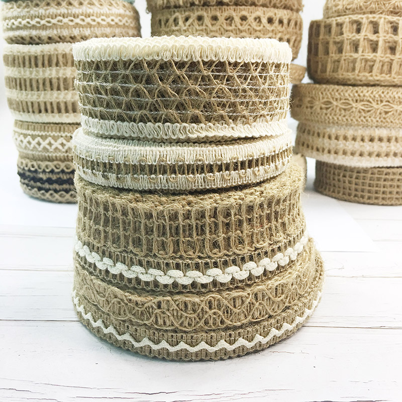 麻绳花边24款黄麻绳彩色服装家纺手工装饰镂空花边